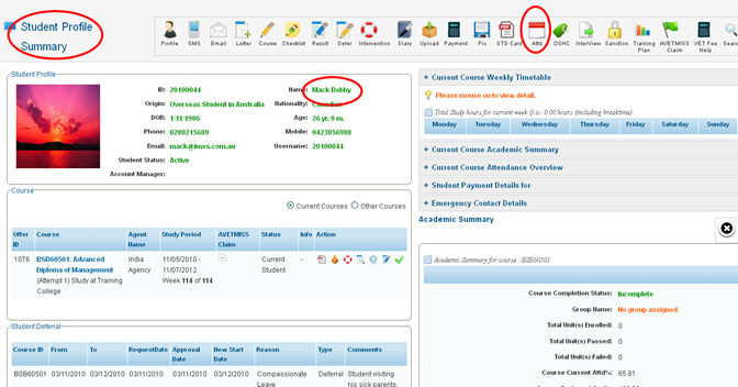 RTOmanager- WebSutra College Management System -- SS Zone- Student Profile Detail 2013-08-02 14-46-03
