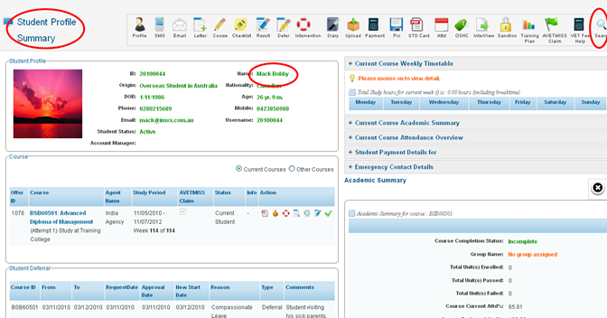 RTOmanager- WebSutra College Management System -- SS Zone- Student Profile Detail 2013-08-02 14-46-51