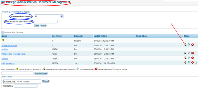 RTOmanager- WebSutra College Management System -- DOS Zone- Document Upload Management