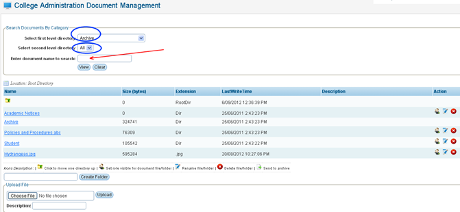 RTOmanager- WebSutra College Management System -- DOS Zone- Document Upload Management