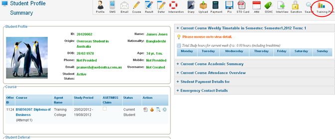 RTOmanager- WebSutra College Management System -- SS Zone- Student Profile Detail