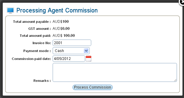 RTOmanager- WebSutra College Management System -- Accounts Zone - Payment Pay Agent Commission